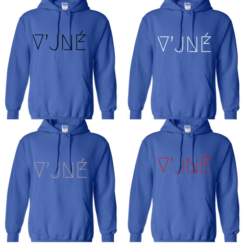 V’JNÉ Custom Hoodie (Royal Blue)