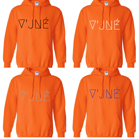 V’JNÉ Custom Hoodie (Orange)