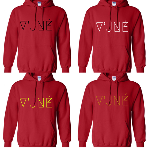 V’JNÉ Custom Hoodie (Red)