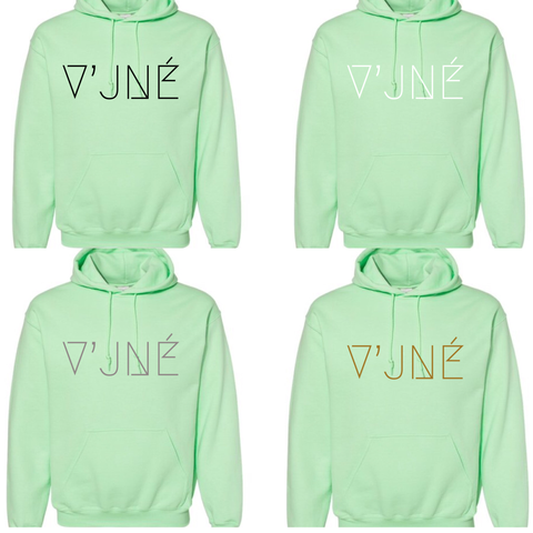 V’JNÉ Custom Hoodie (Mint Green)